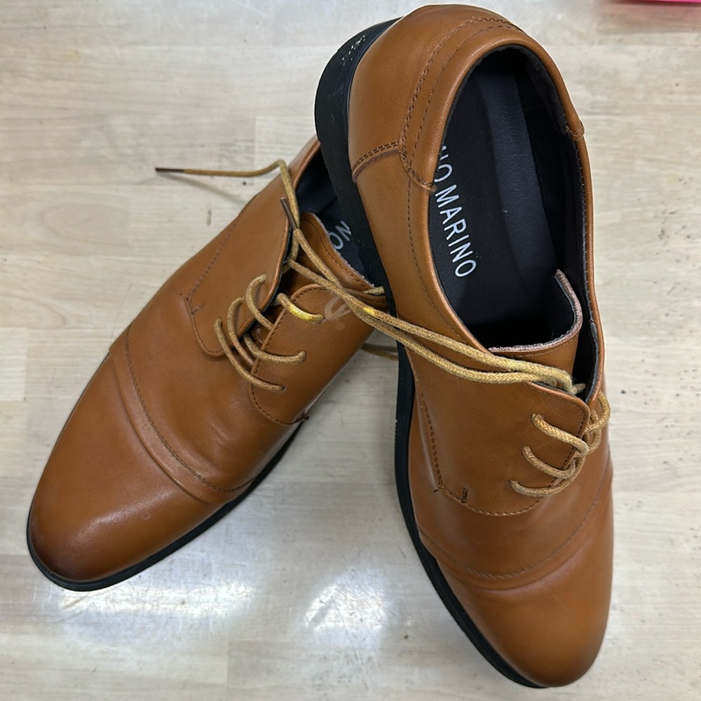 Mio Marino Men’s Tan Leather Oxford Shoes